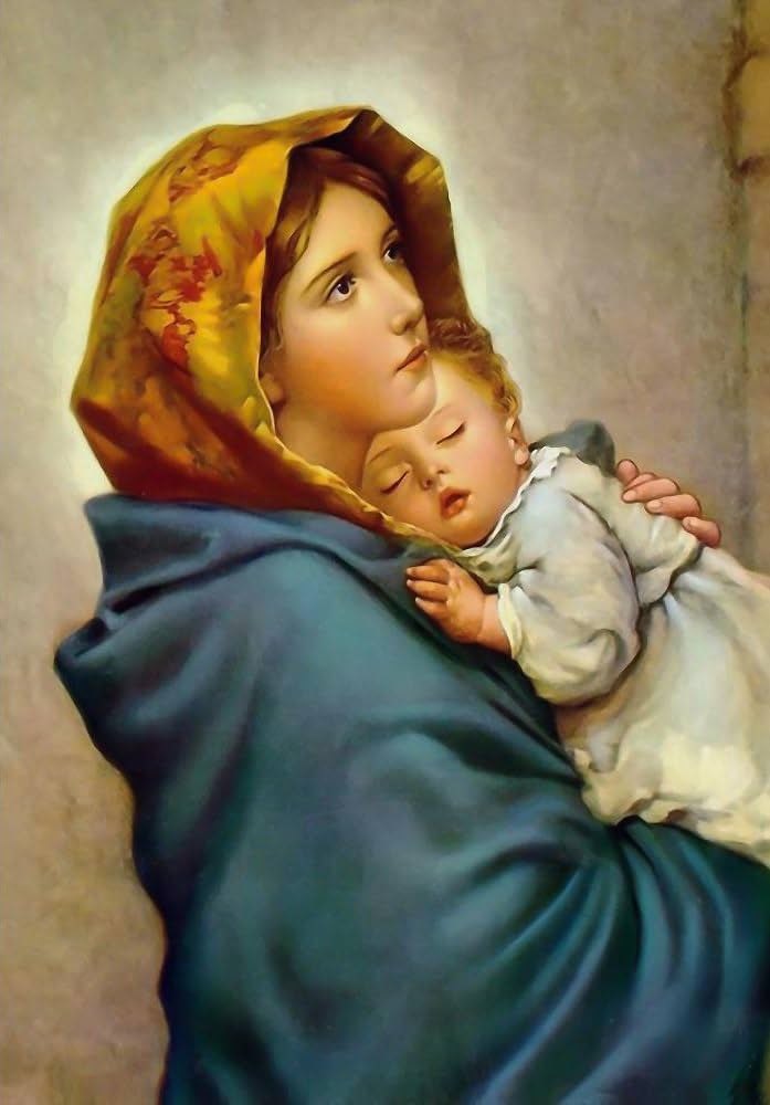 Virgin Mary and Child Jesus by Roberto Ferruzzi