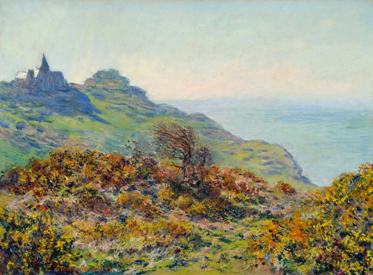 The Church of Varengeville and the Gorge of Moutiers Pass by Claude Monet