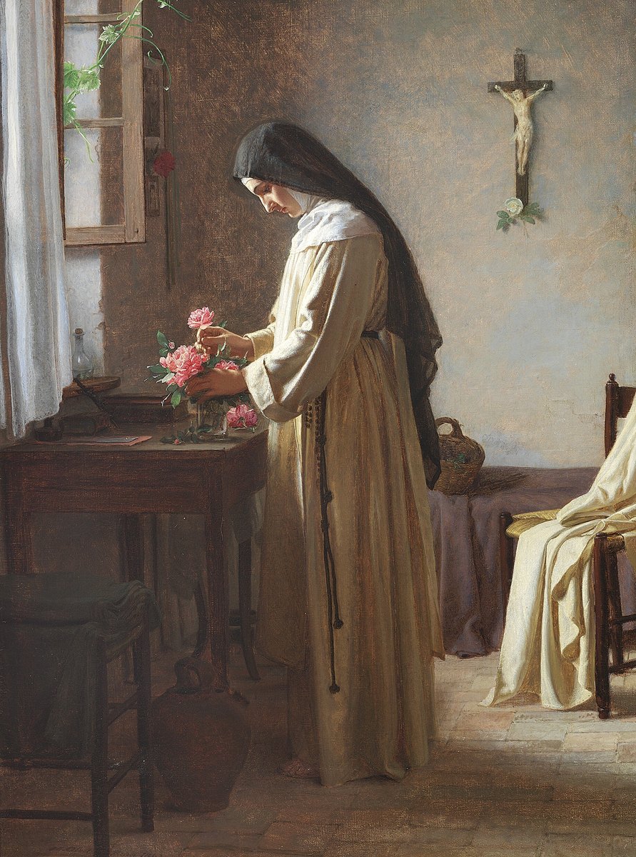 A Nun at Morning in her Cell (En Nonne om Morgenen i sin Celle) by Henrik Olrik