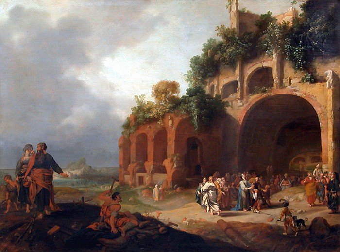 Christ Healing the Deaf Mute of Decapolis by Bartholomeus Breenbergh
