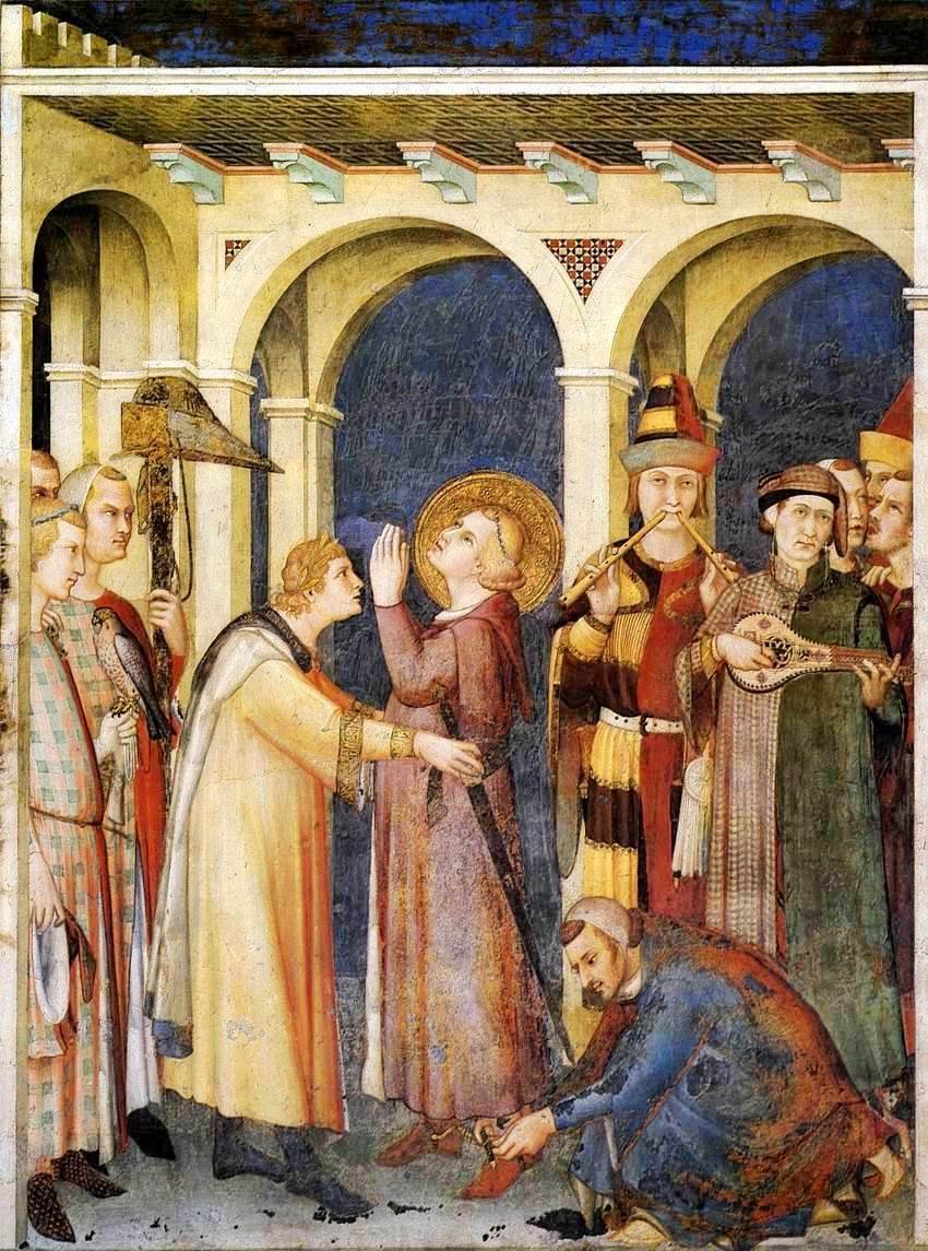 The Knighting of Saint Martin by Simone Martini