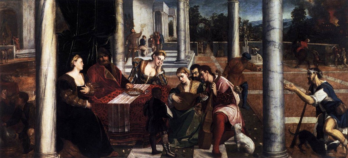 Dives and Lazarus by Bonifazio Veronese