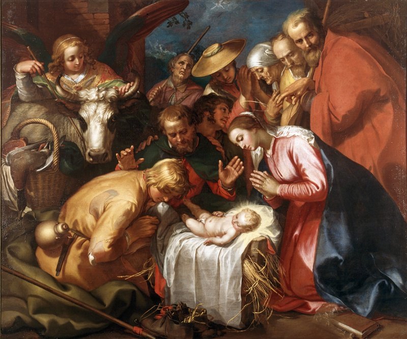 Adoration of the Shepherds by Abraham Bloemaert