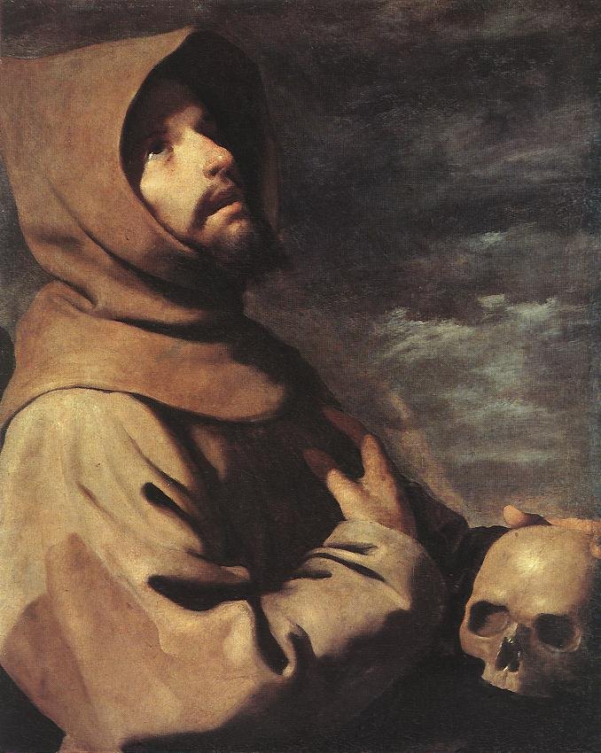 St. Francis in Meditation by Francisco de Zurbarán