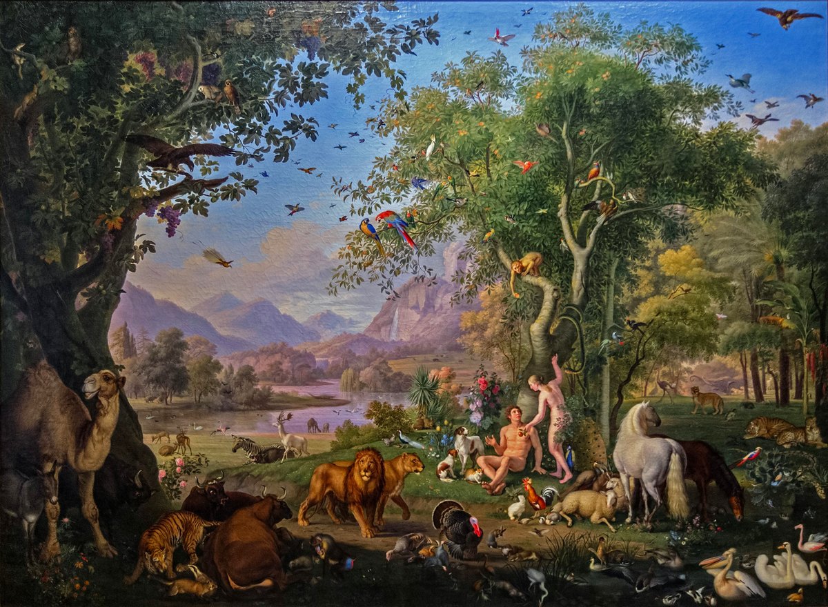 Adam et Ève au Paradis Terrestre by Johann Wenzel Peter