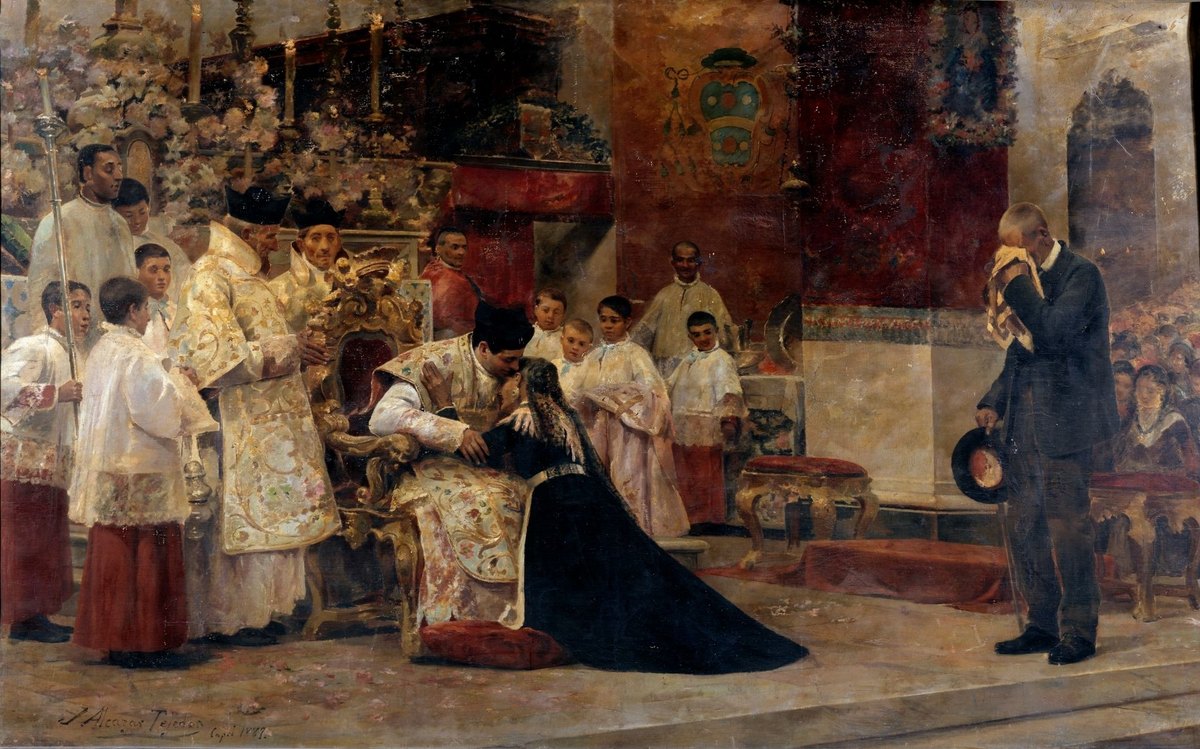 Parents of the Celebrant After His First Mass by José Alcázar Tejedor