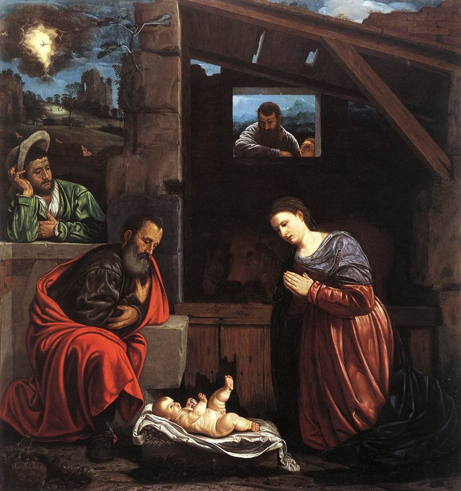 Adoration of the Shepherds by Giovanni Girolamo Savoldo