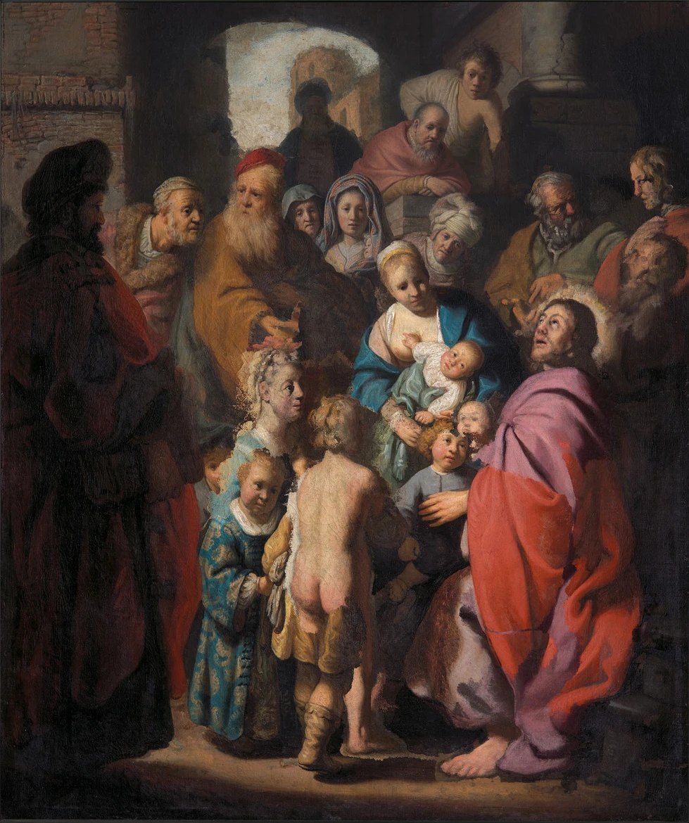Let the Little Children Come to Me by Rembrandt