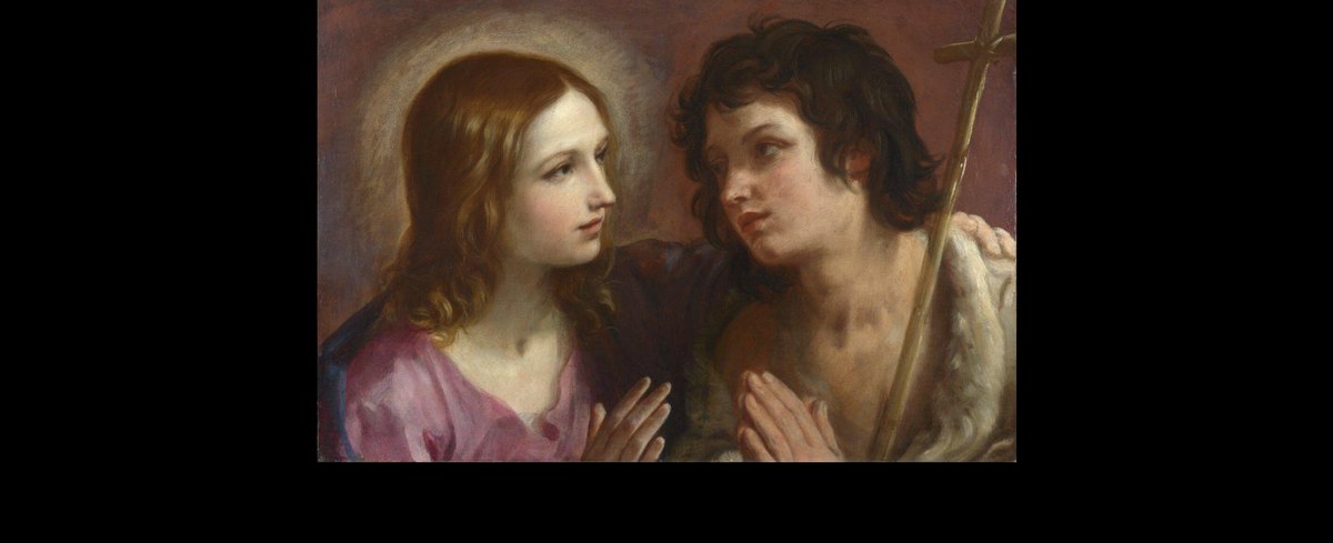 Christ Embracing Saint John the Baptist by Guido Reni