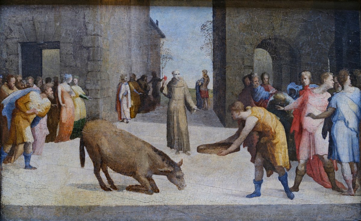 St. Anthony and the Miracle of the Mule by Domenico Beccafumi