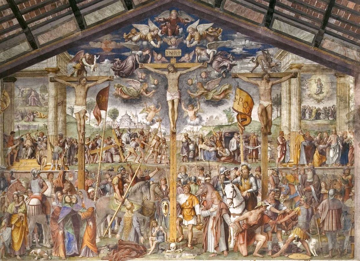 Crucifixion and Scenes from the Life of Christ by Bernardino Luini