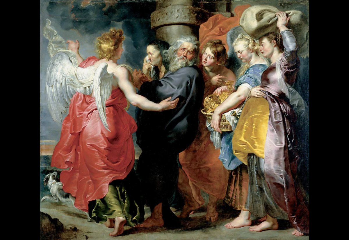 The Flight of Lot and his Family from Sodom by Peter Paul Rubens
