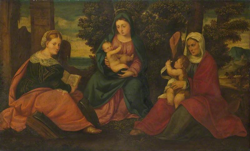 The Madonna and Child with Saints John the Baptist, Elizabeth and Catherine of Alexandria by Bonifazio Veronese