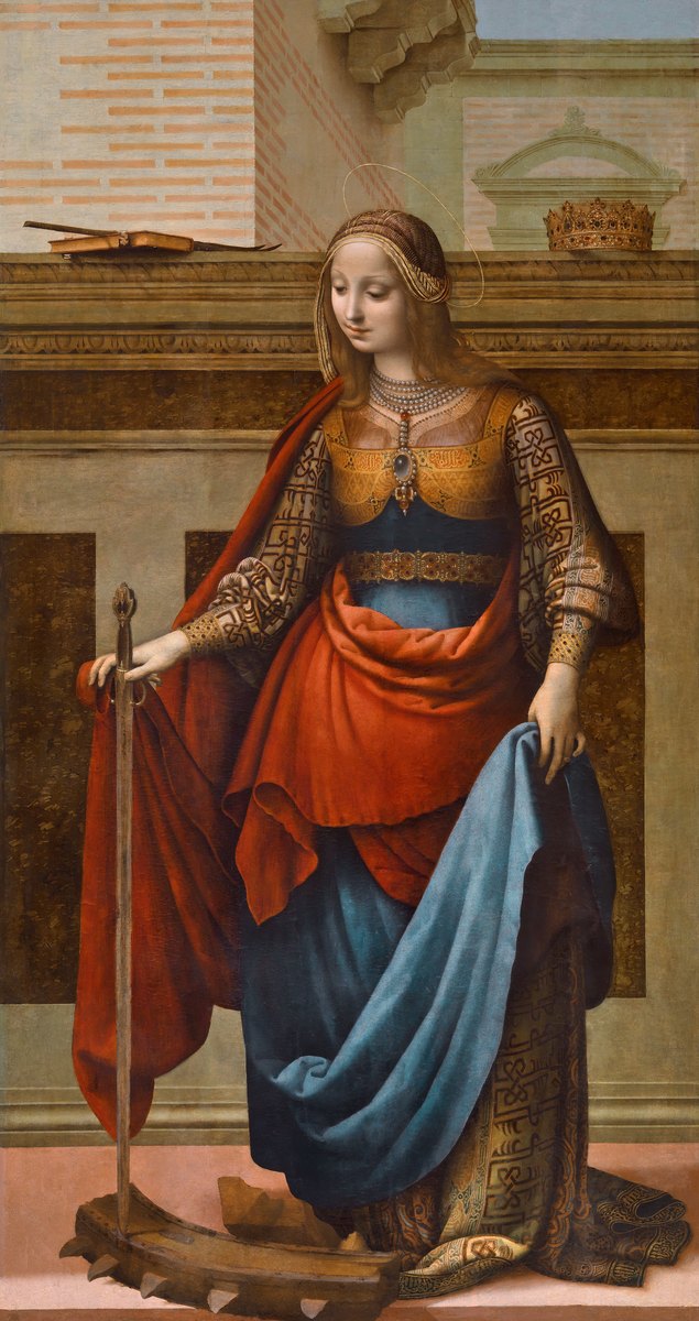 Saint Catherine of Alexandria by Fernando Yáñez de la Almedina by Fernando Yáñez de la Almedina 