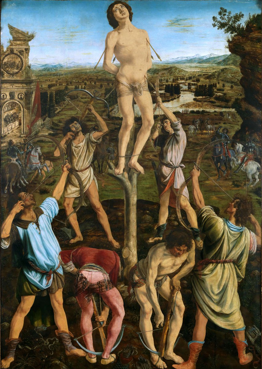Martyrdom of Saint Sebastian by Antonio del Pollaiuolo